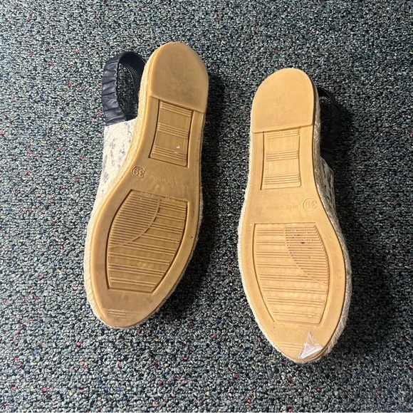 MARIAN Animal Snake Print Neutral Leather Sling Back Flat Espadrilles Shoes Sz 8 - Picture 13 of 16